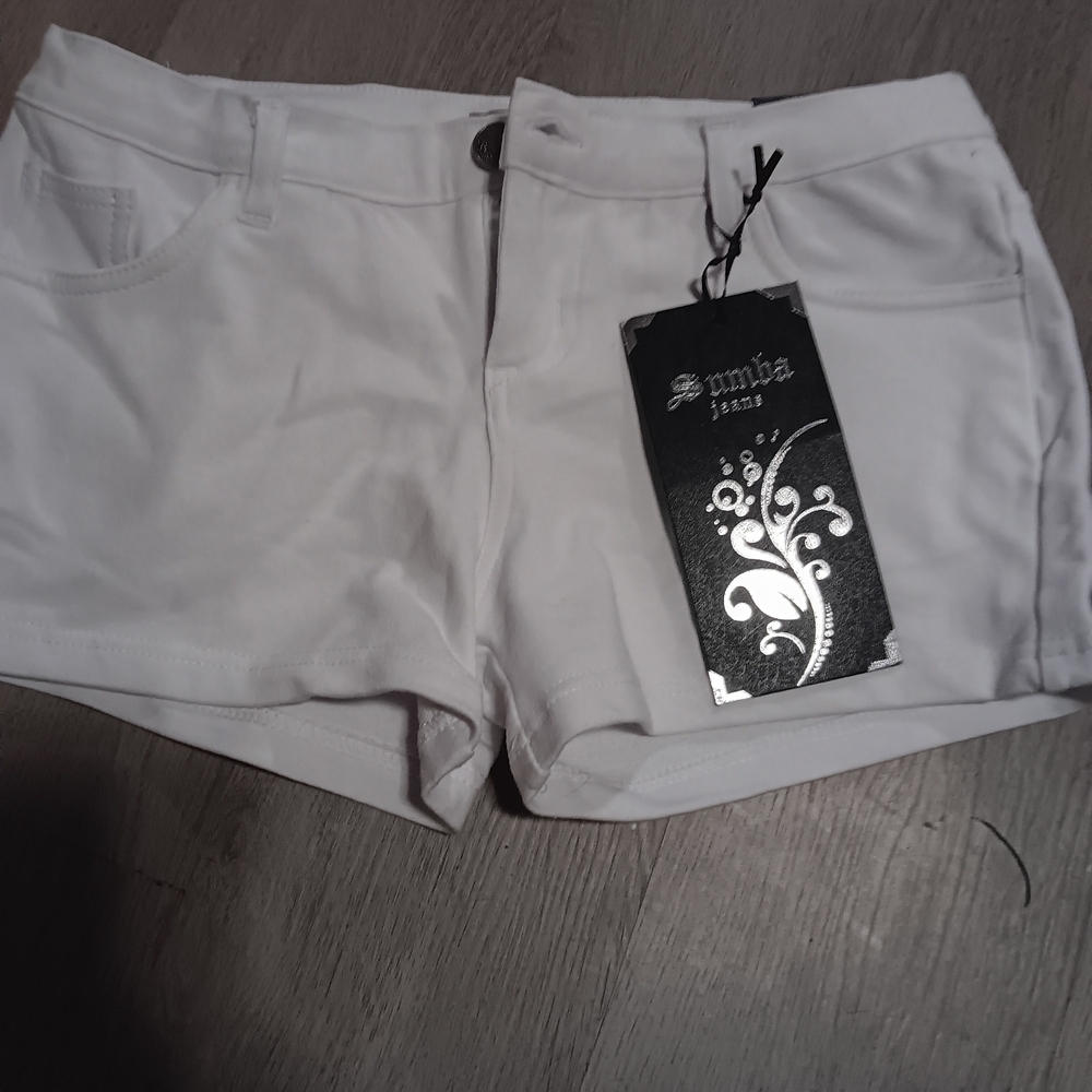 SMITH White Jean Shorts Clean Design